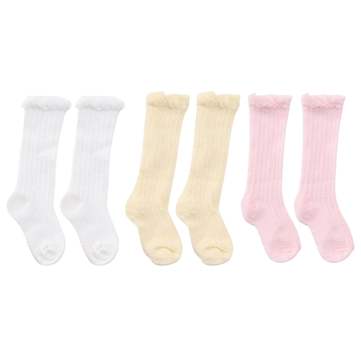 Unisex Baby Socks Non Slip - 3 paia di calzini lunghi antizanzare