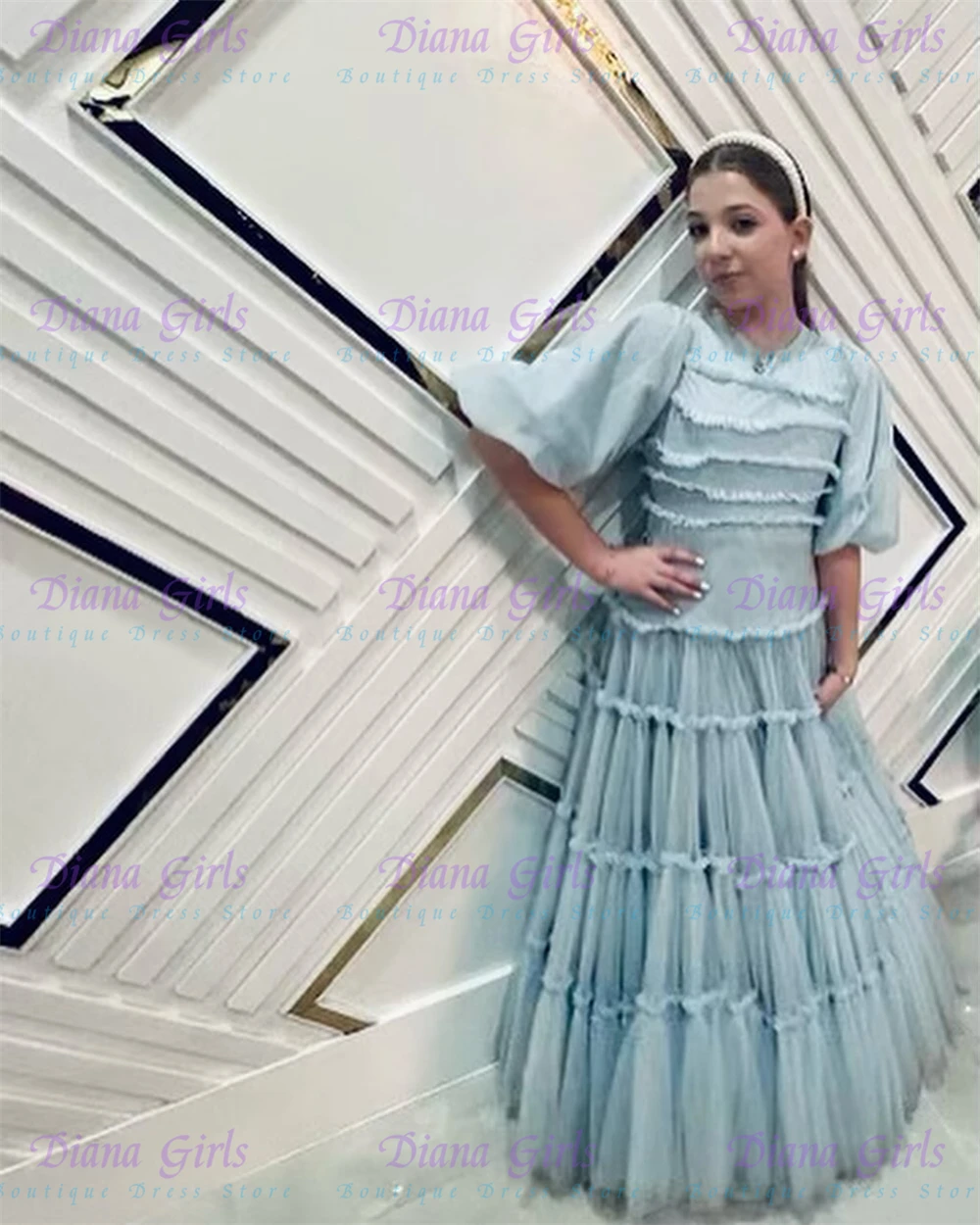 Abito da ragazza di fiore azzu - Toddler Girl Tulle Party Dress recensione e prezzo